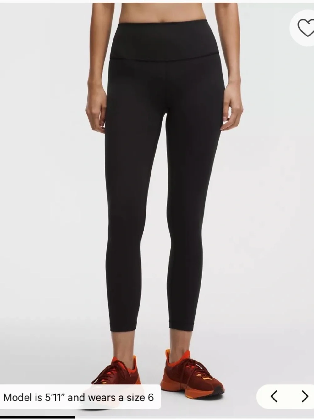 lululemon athletica Black Wunder Train High-Rise Tight 25". Size. 4 - Picture 2 of 14